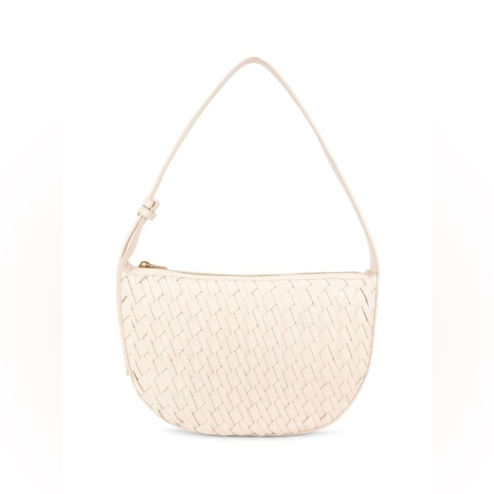 NWT Walter Baker White Woven Leather Shoulder Bag